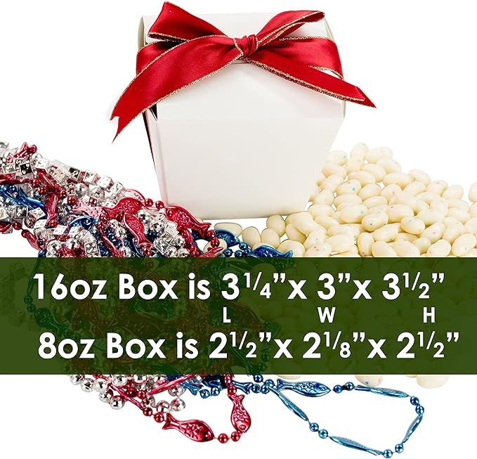 Recyclable 8oz 16oz White Chinese Take Out Boxes 100pk. 50 Each 16 and 8 Ounces Leakproof, Greaseproof To Go Containers For Restaurants, Food Service. Best Value Bulk Pack Microwaveable Meal Pails