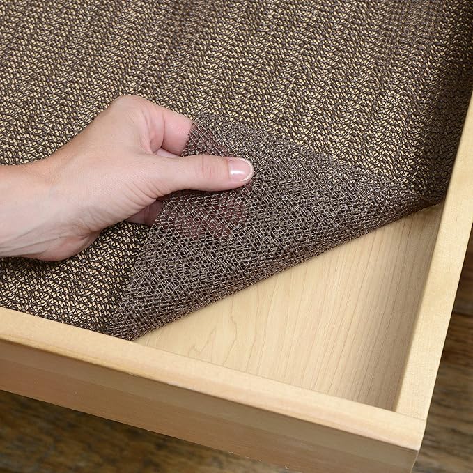 Con-Tact Brand Grip Premium Shelf Liner, Thick and Non-Adhesive Drawer Liner, Multi-Purpose and Easy to Use, 12" x 4', Chocolate, Pack of 1
